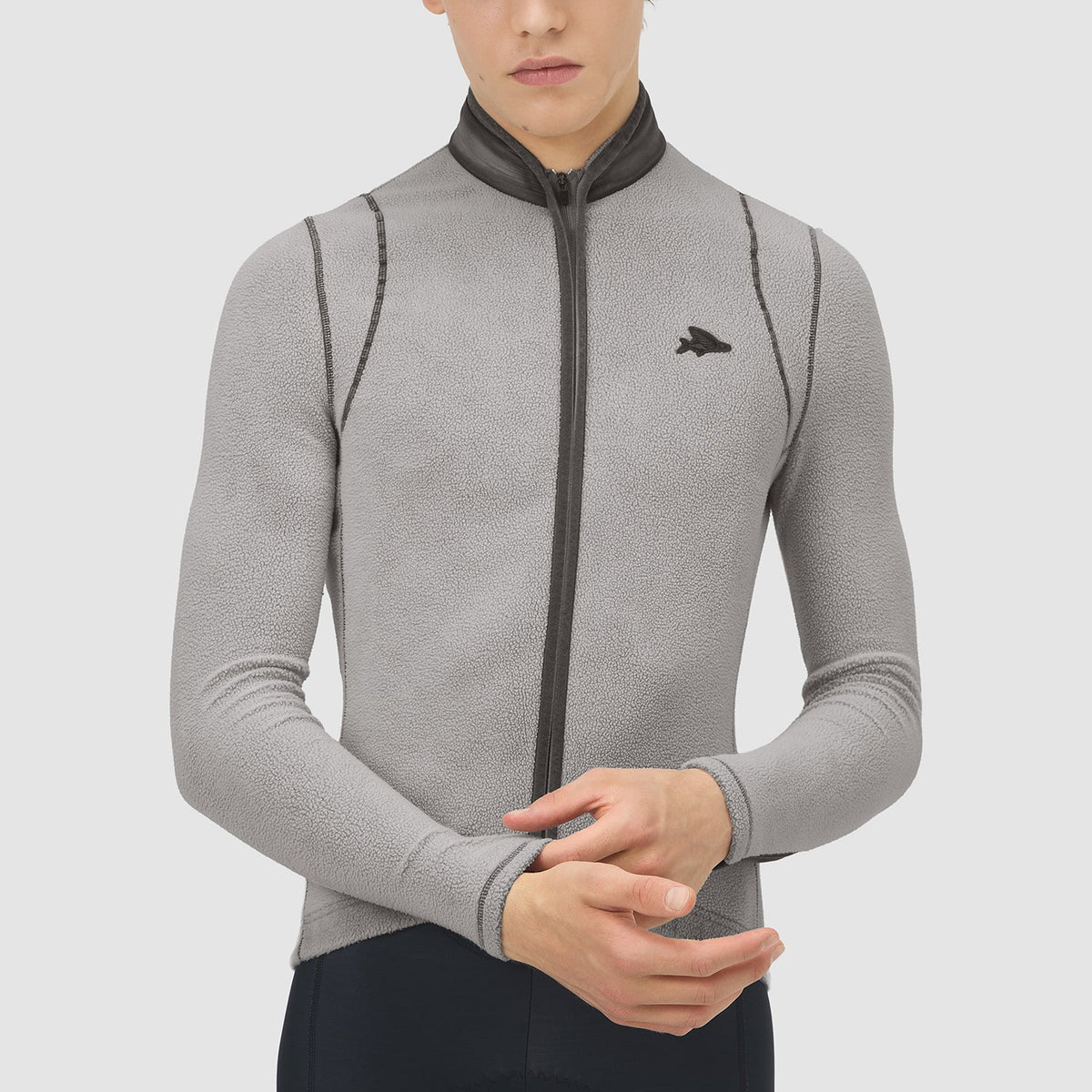 Maglia maniche lunghe Cafe du Cycliste Emilie - Antracite Café du Cycliste