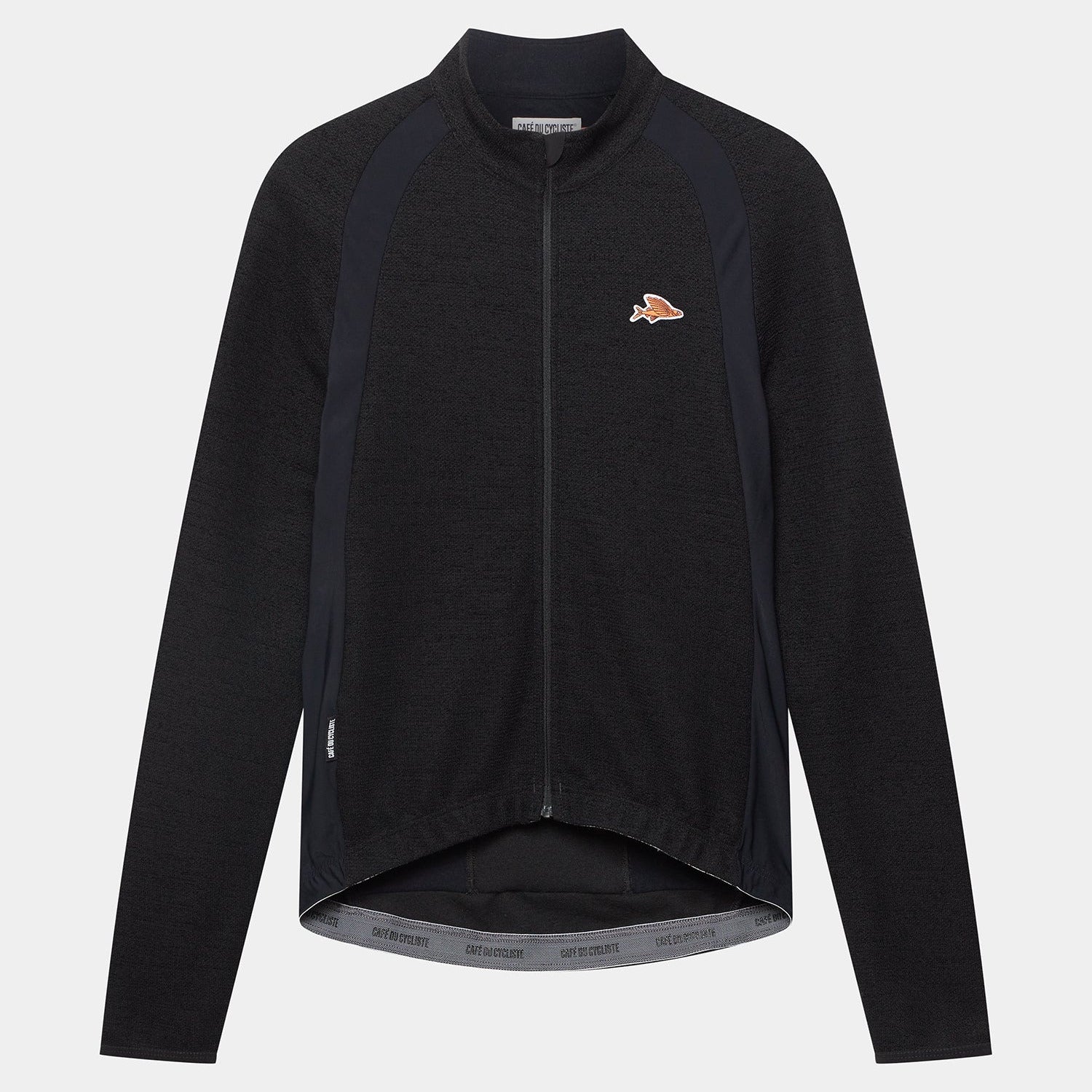 Maglia maniche lunghe Cafe du Cycliste Marguerite - Nero Café du Cycliste