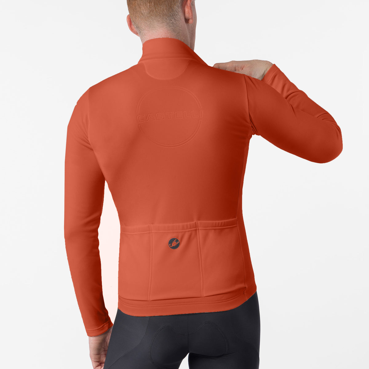 Maglia maniche lunghe Castelli Competizione Thermal - Arancio Castelli