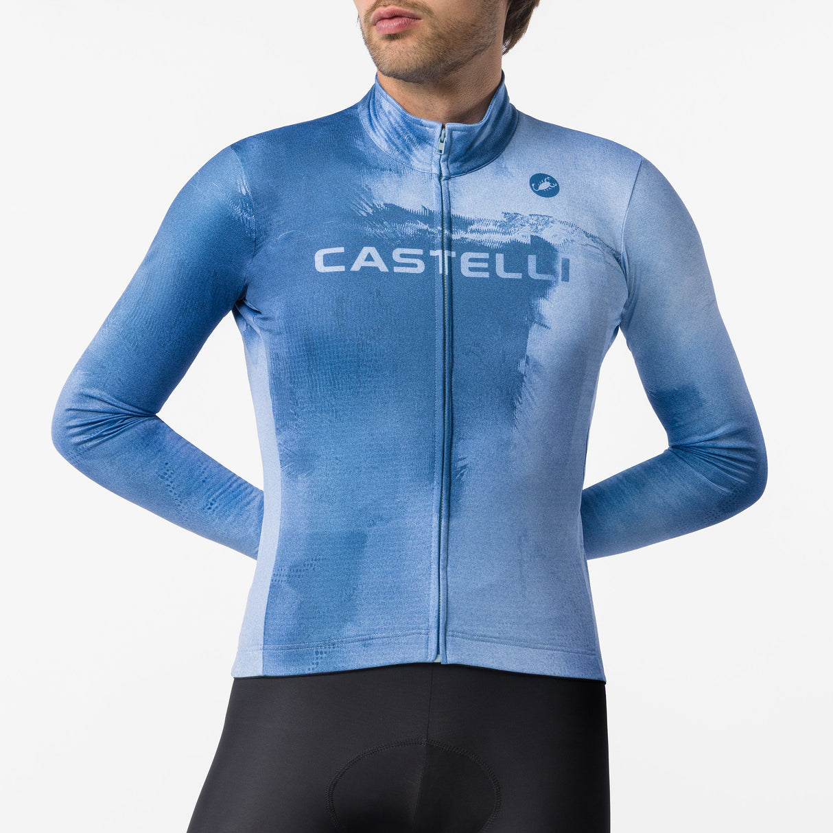 Maillot mangas largas Castelli Nebula Thermal - Azul
