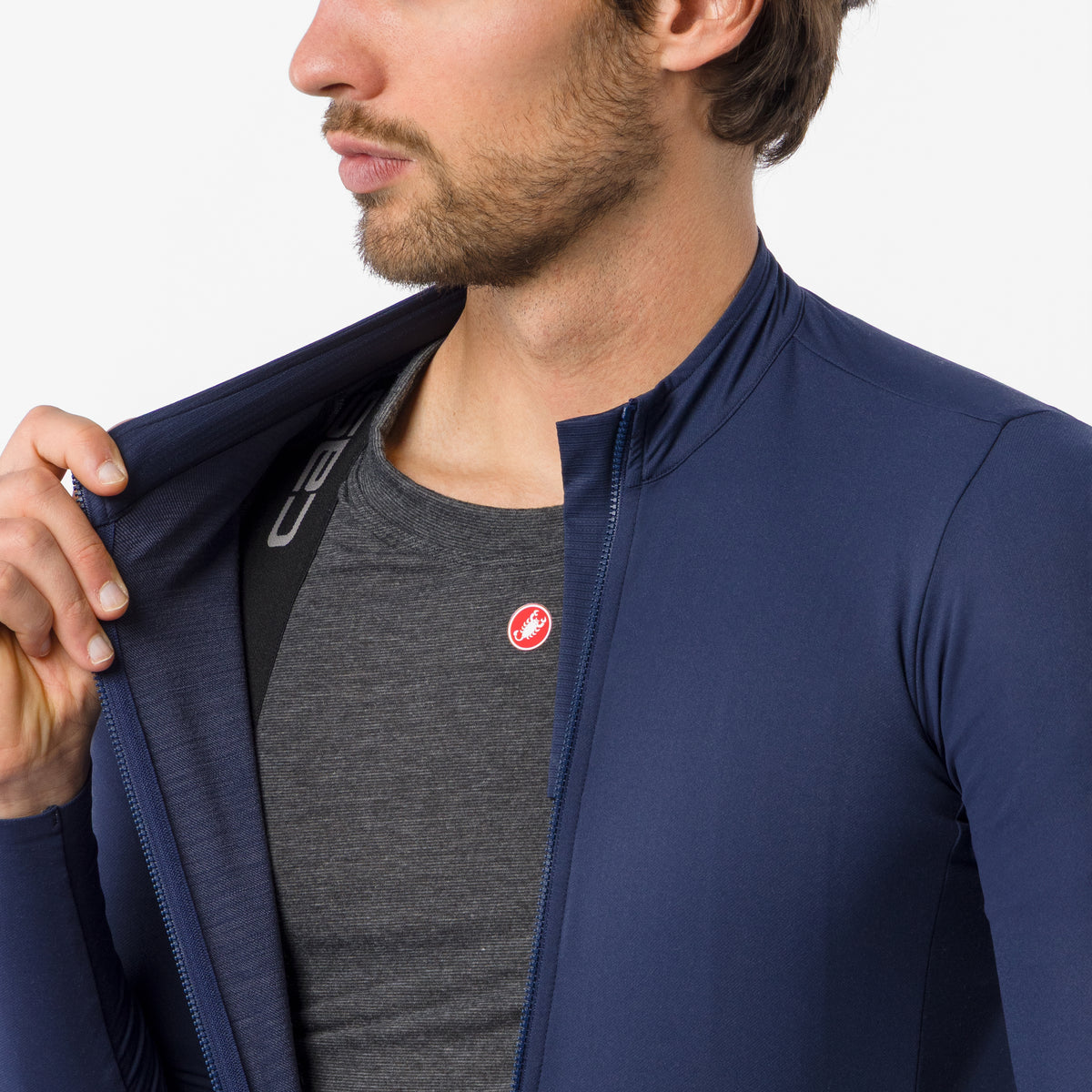 Castelli Thermowoven long sleeves jersey - Blue