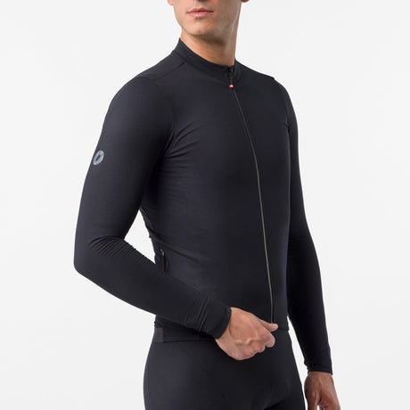 Maillot de manga larga Castelli Thermowoven - Negro