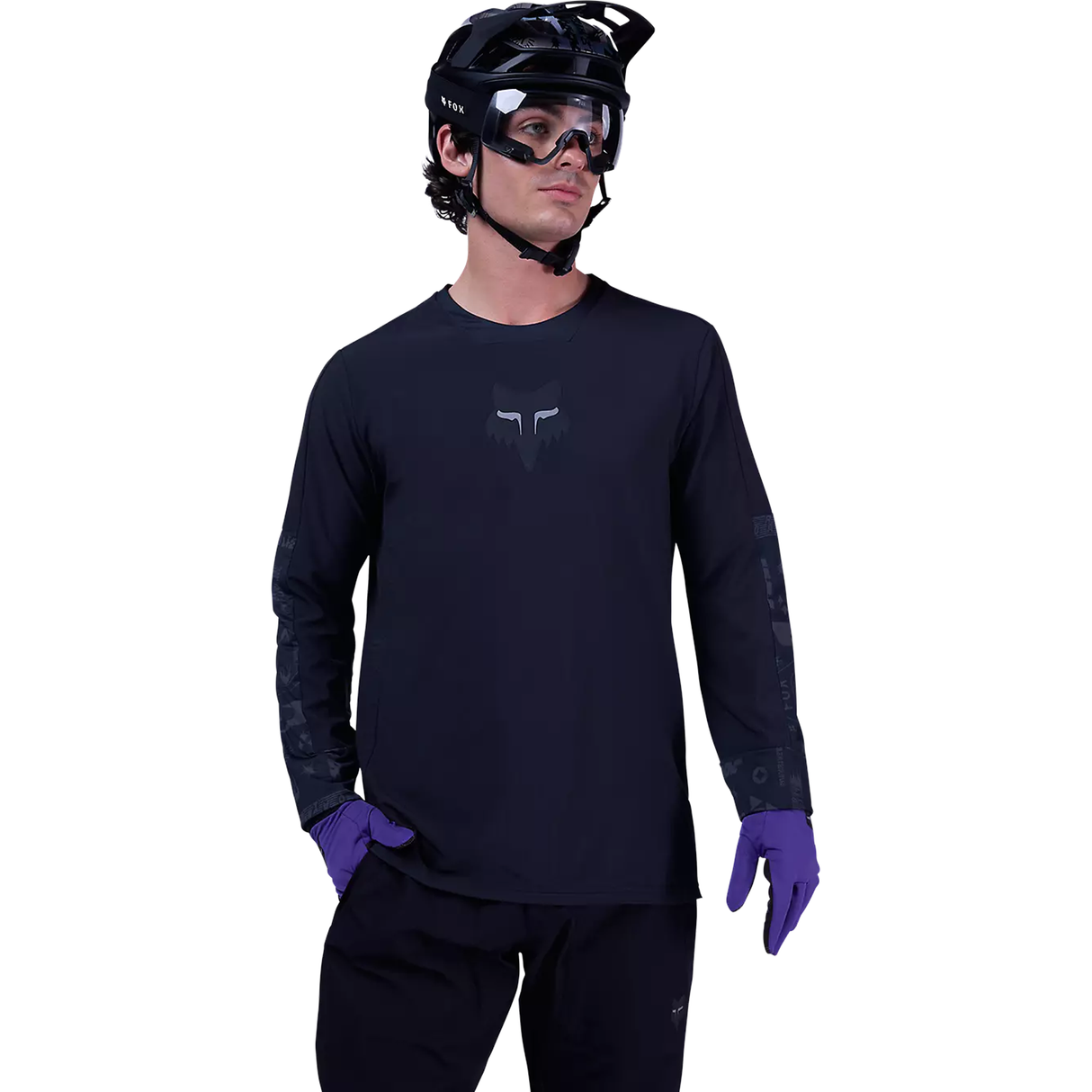Maglia maniche lunghe Fox Defend Thermal Lunar - Nero giallo Fox