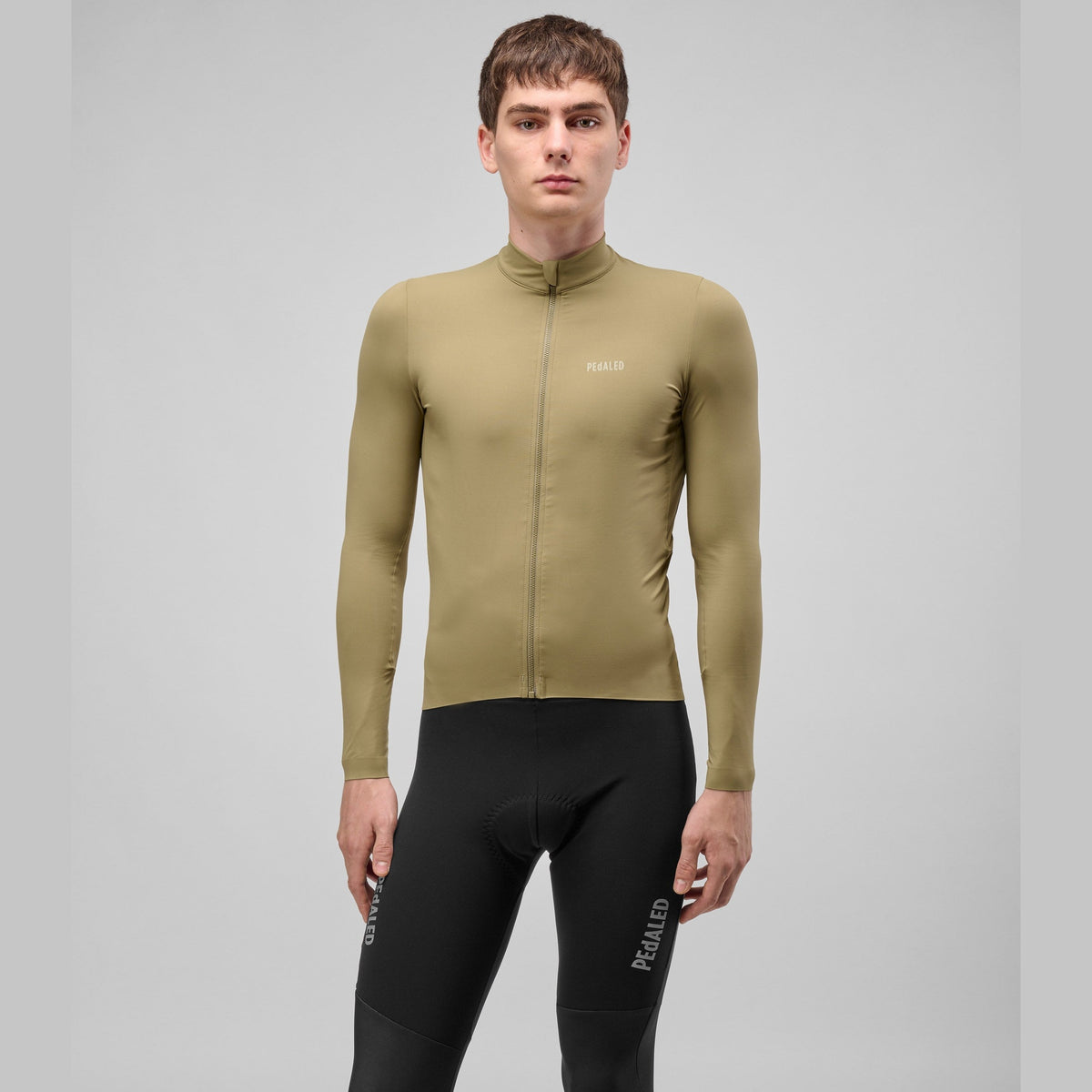 Maglia maniche lunghe Pedaled Element - Kaki PEdALED
