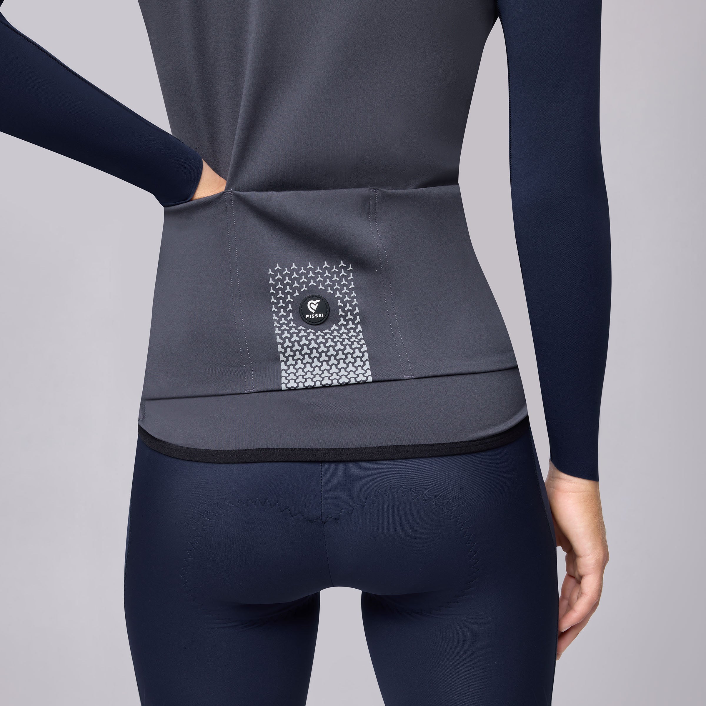 Pissei Primapelle Bicolor Langarmtrikot - Grau blau