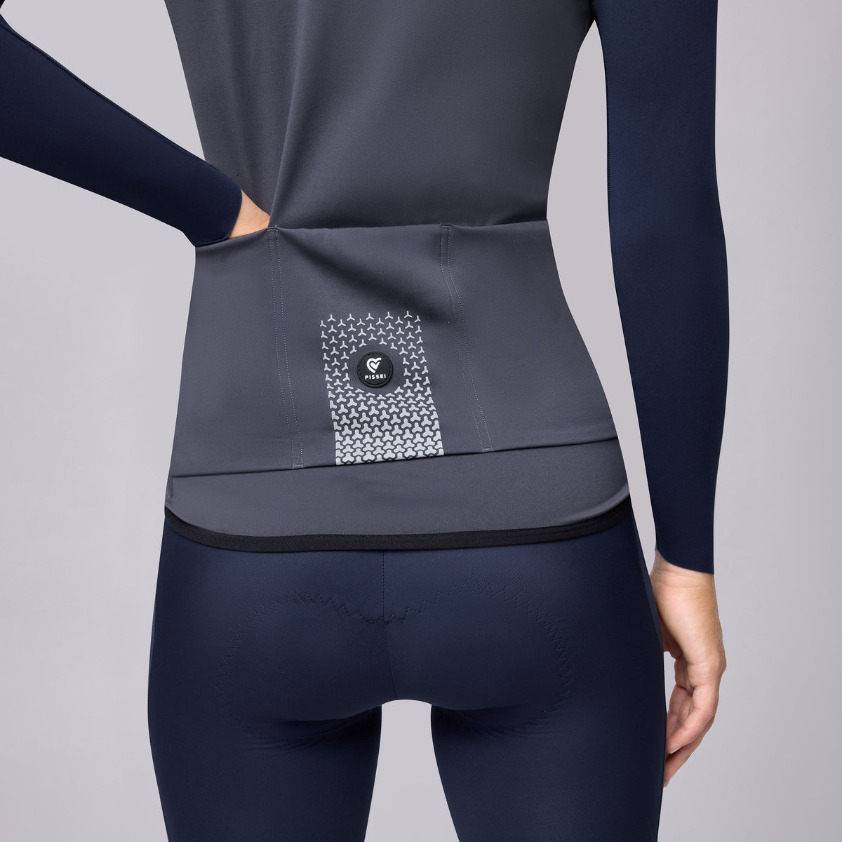 Maillot de manga larga Pissei Primapelle Bicolor - Gris azul