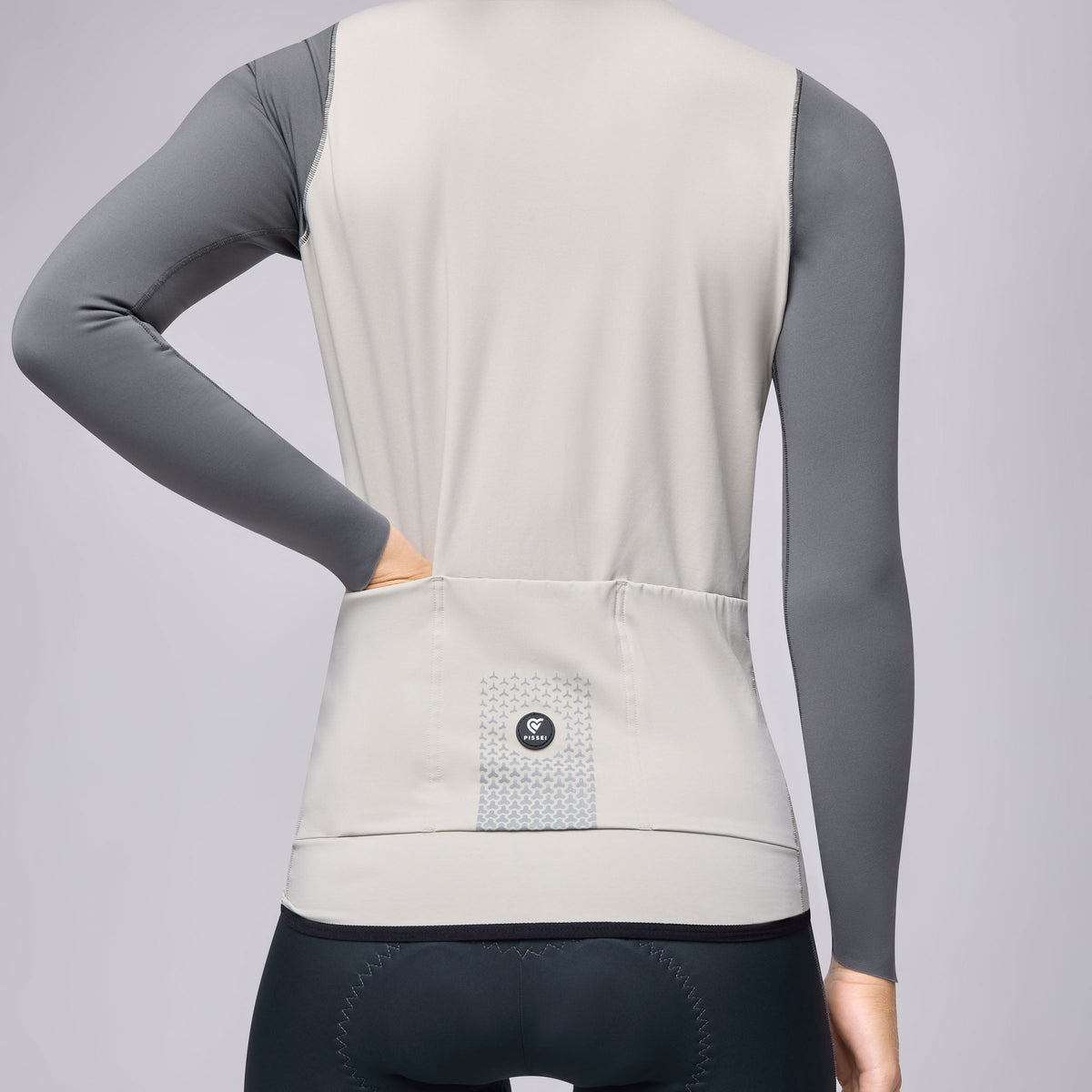 Langarmtrikot Pissei Primapelle Bicolor - Grau Pissei