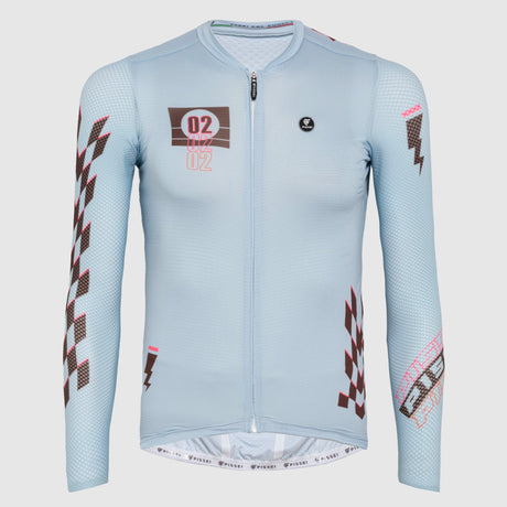 Maillot manga larga Pissei Thunder - Azul claro