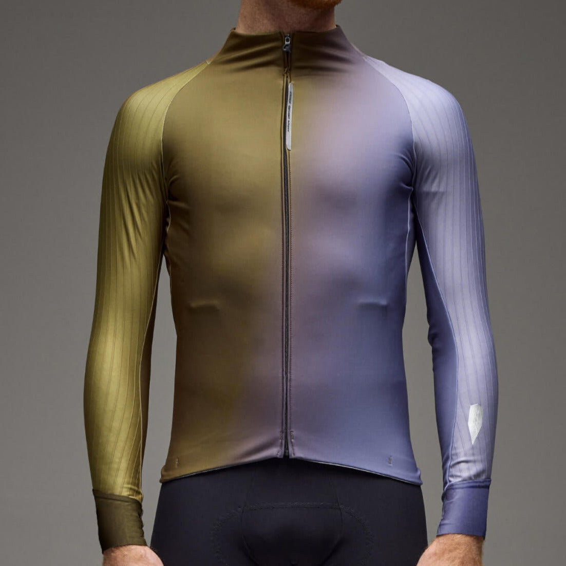 Maglia maniche lunghe Q36.5 Gregarius Hybrid Big Fade - Verde Q36.5