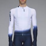 Maillot manga larga Q36.5 Gregarius Hybrid Light Collar Fade - Blanco