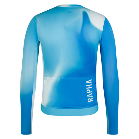 Maglia maniche lunghe Rapha Pro Team Lightweight 3 Surface Print - Azzurro Rapha