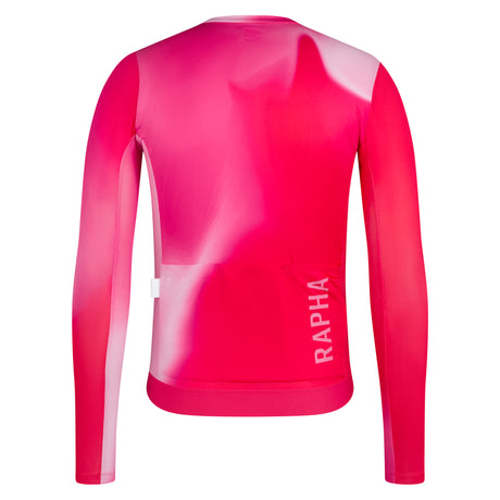 Maglia maniche lunghe Rapha Pro Team Lightweight 3 Surface Print - Rosa Rapha