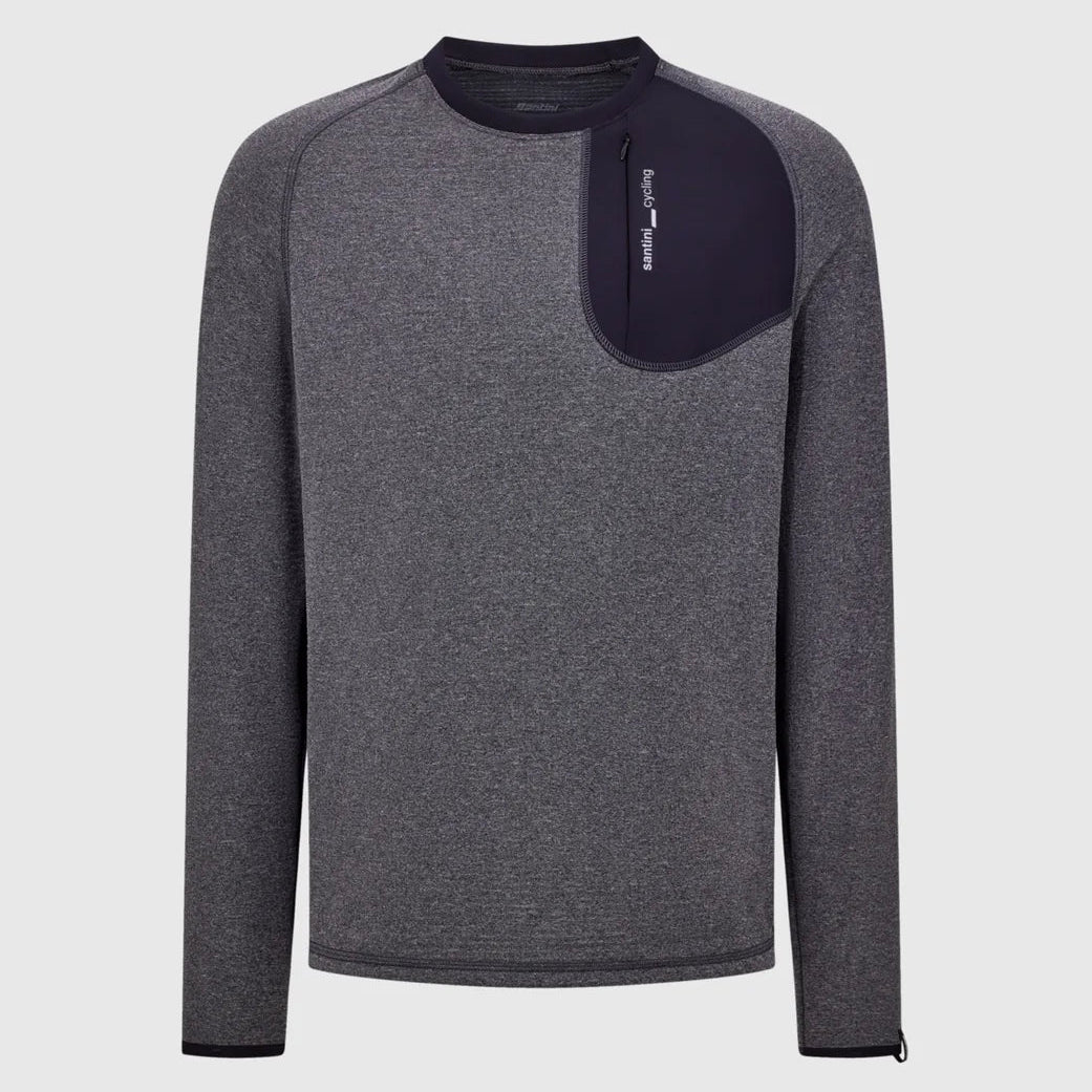 Maglia maniche lunghe Santini Power Wool Tech - Grigio Santini