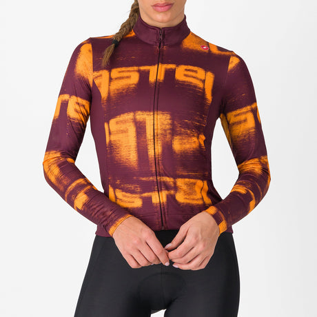 Maglia maniche lunghe donna Castelli Blur Thermal - Bordeaux Castelli