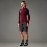 Maglia maniche lunghe donna La Passione Leaf Midweight - Bordeaux La Passione
