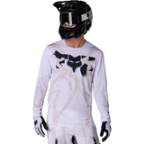 MTB-Langarmtrikot Fox Flexair Diffuse - Weiß