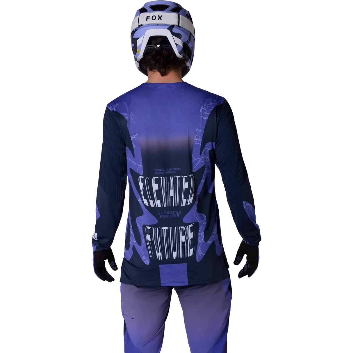 Maglia maniche lunghe mtb Fox Flexair Diffuse - Viola Fox