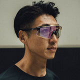 100% Aerocraft Brille - Gloss Black Purple Mirror Photochromic