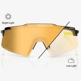 100% Aerocraft Brille - Gloss Metallic Black Gold Mirror Photochromic 100percent