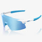 Occhiali 100% Aerocraft - Matte White HiPER Blue Mirror 100percent