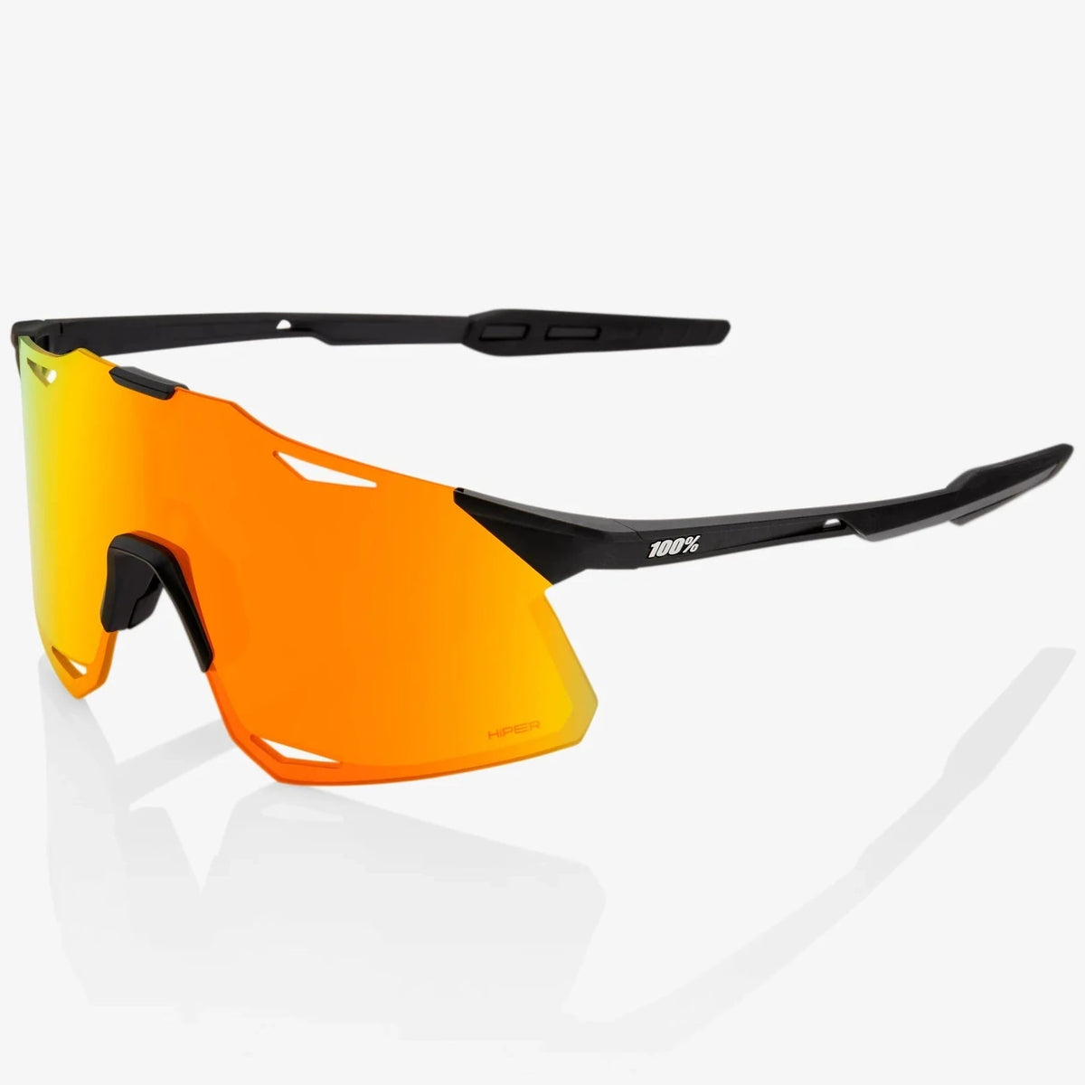 Brille 100% Hypercraft - Matte Black HiPER Red Multilayer Mirror