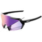 100% Korbin Glasses - Gloss Black Purple Mirror Photochromic