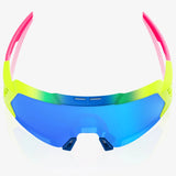 100% Korbin X Brille - Satin Neon Blue Multilayer Mirror Lens