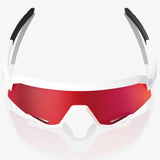100% Slendale Glasses - Matte White HiPER Red ML Mirror