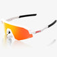 Occhiali 100% Slendale Youth - Matte White HiPER Red Mirror Multilayer