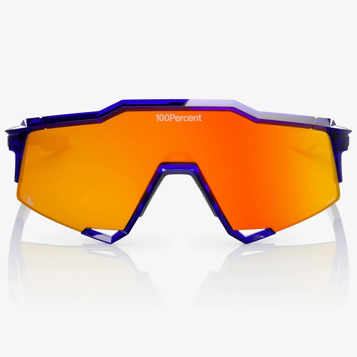 100% Speedcraft Sunglasses - MLB Authentic Polished Translucent BlueHiPER® Red Mirror