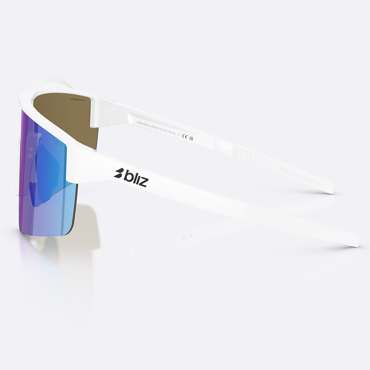 Brille Bliz P004 - Matte White Smoke Blue