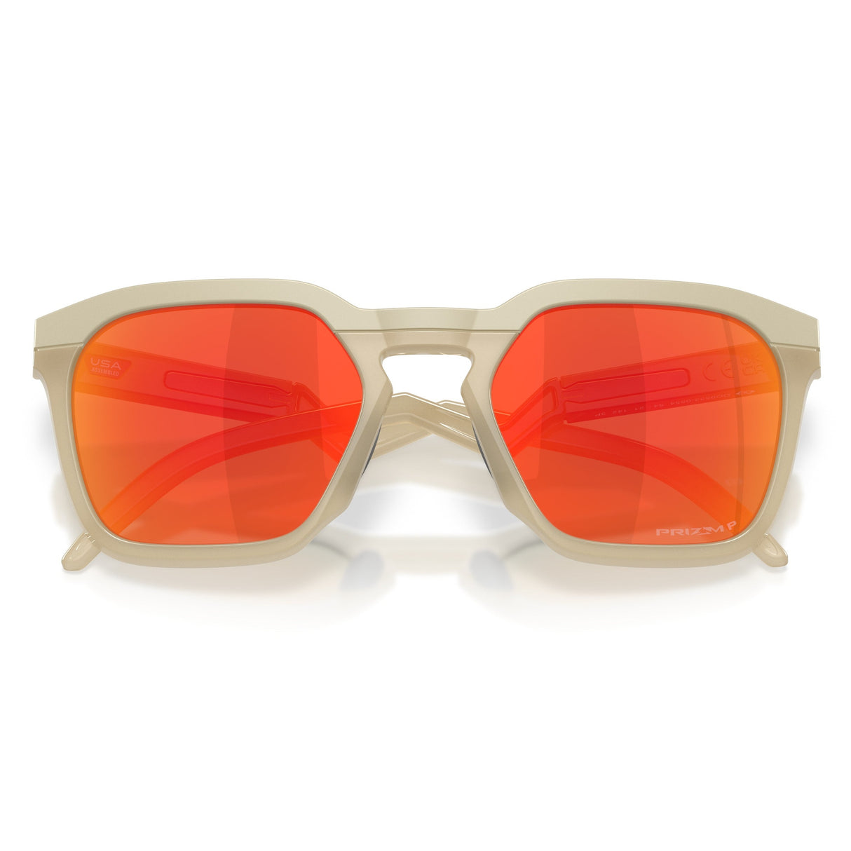 Oakley HSTN SQ Glasses - Matte Sand Prizm Ruby Polarized