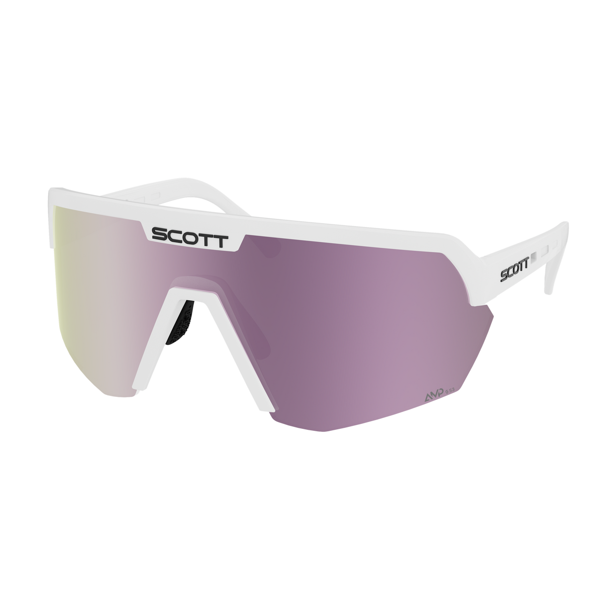 Scott Sport Shield Brille - White Matt Amp Lavender Chrome