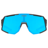 Uvex Sequenze Glasses - Black Matte Mirror Blue