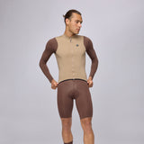 Maglia maniche lunghe Pissei Primapelle Bicolor - Argilla espresso