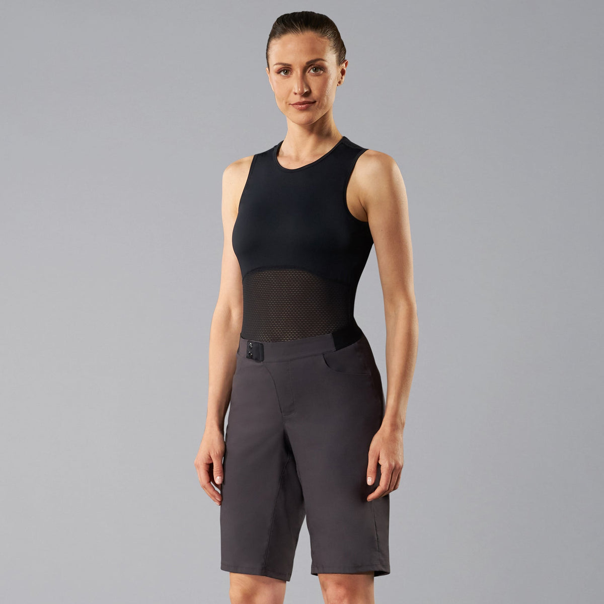 Pantaloncini MTB donna La Passione Leaf - Grigio scuro La Passione