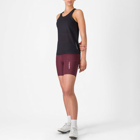 Castelli Comfort Travel frau radhose - Bordeaux