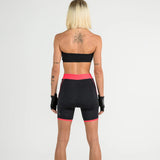 Pantaloncini donna Rh+ Pista - Nero rosa Zerorh