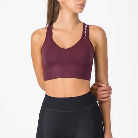 Castelli Comfort Travel Crop Top bra - Bordeaux