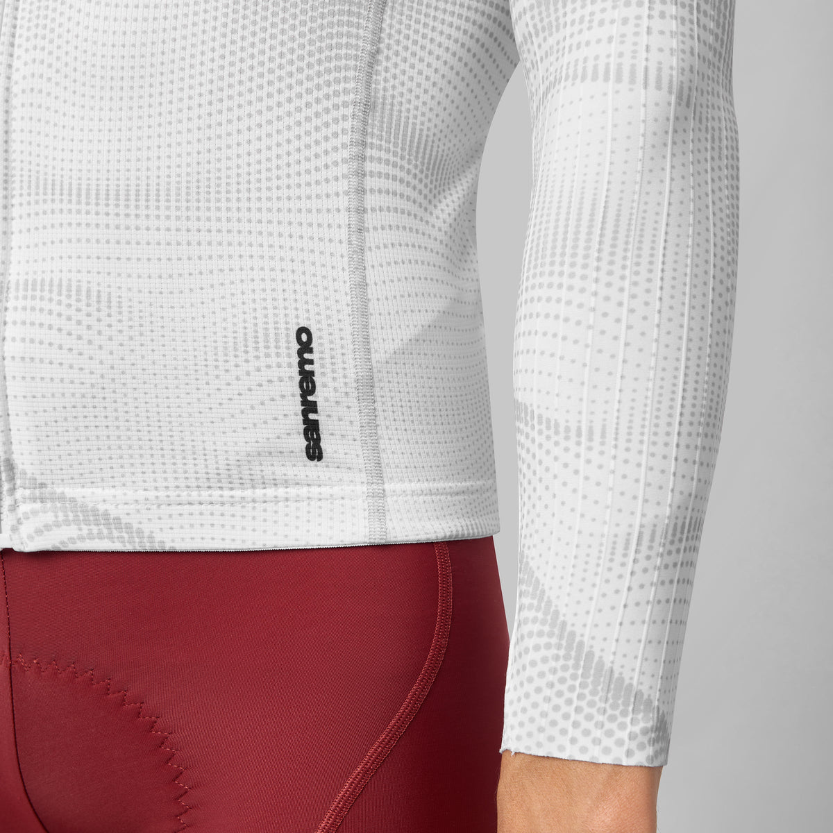 Maillot manches longues Pissei Sanremo - Blanc gris