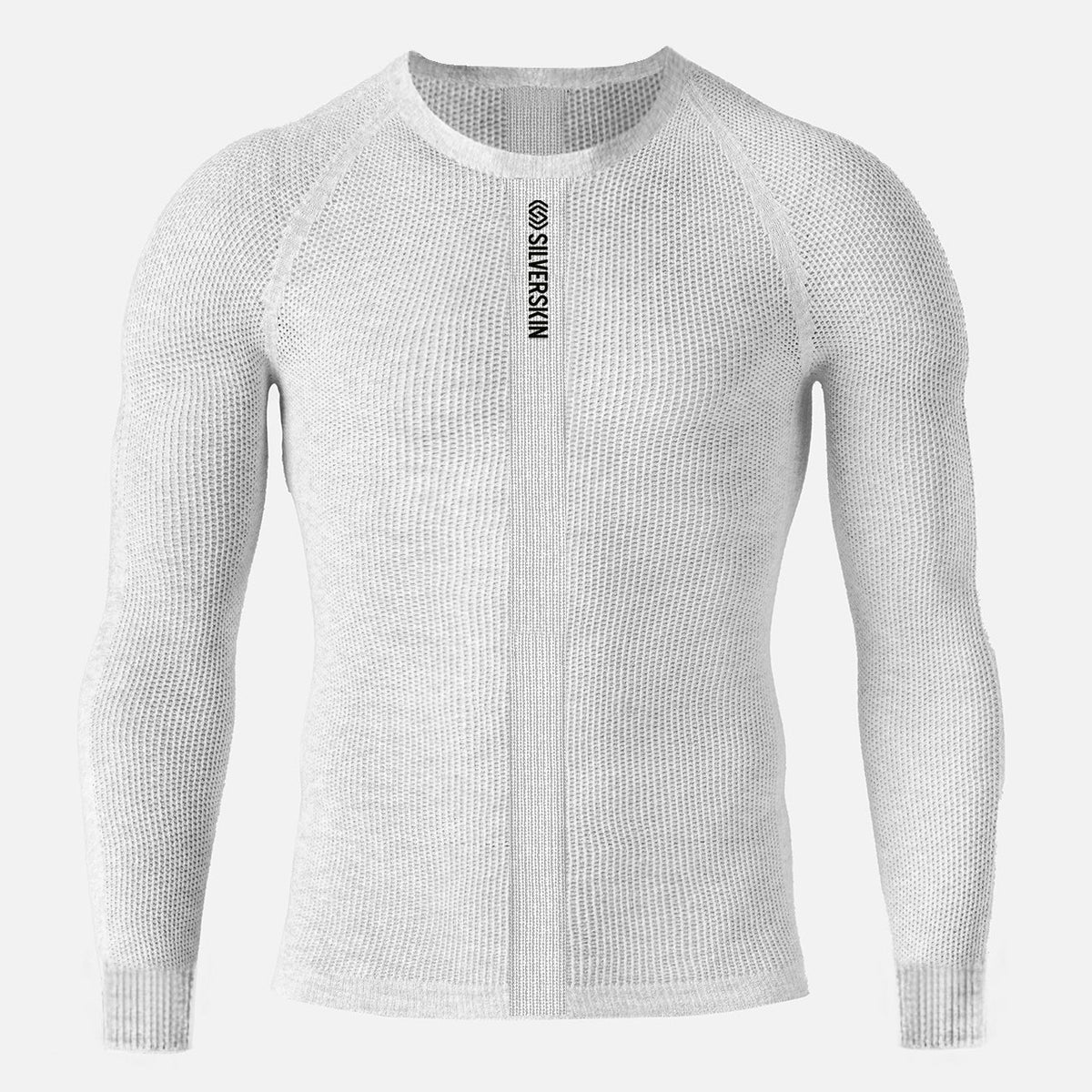 Maillot sous-vêtement manches longues Silverskin Primo col rond - Gris