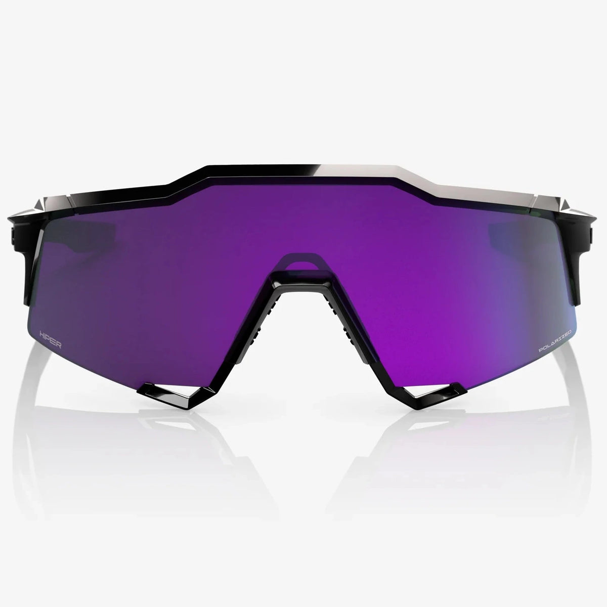 100% Speedcraft Glasses - Polished Black HiPER Lavender Mirror Polarized