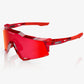 100% Speedcraft Sunglasses - MLB Authentic Polished Translucent Red HiPER® Fire Mirror