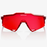 100% Speedcraft Sunglasses - MLB Authentic Polished Translucent Red HiPER® Fire Mirror