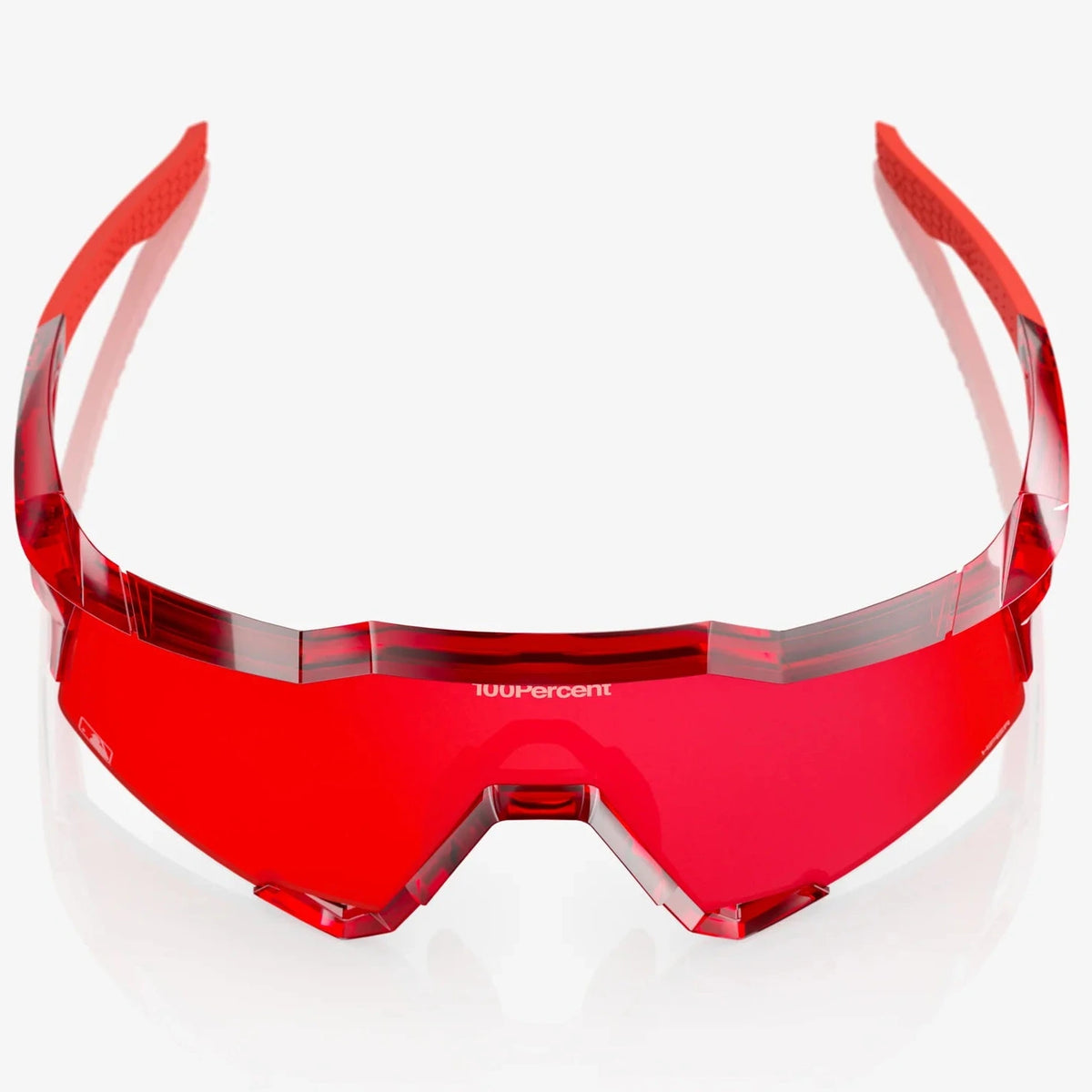100% Speedcraft Sunglasses - MLB Authentic Polished Translucent Red HiPER® Fire Mirror