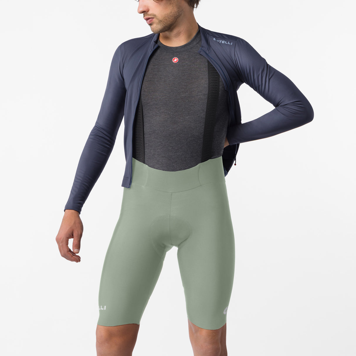 Castelli Espresso Thermal trägerhose - Hellgrau