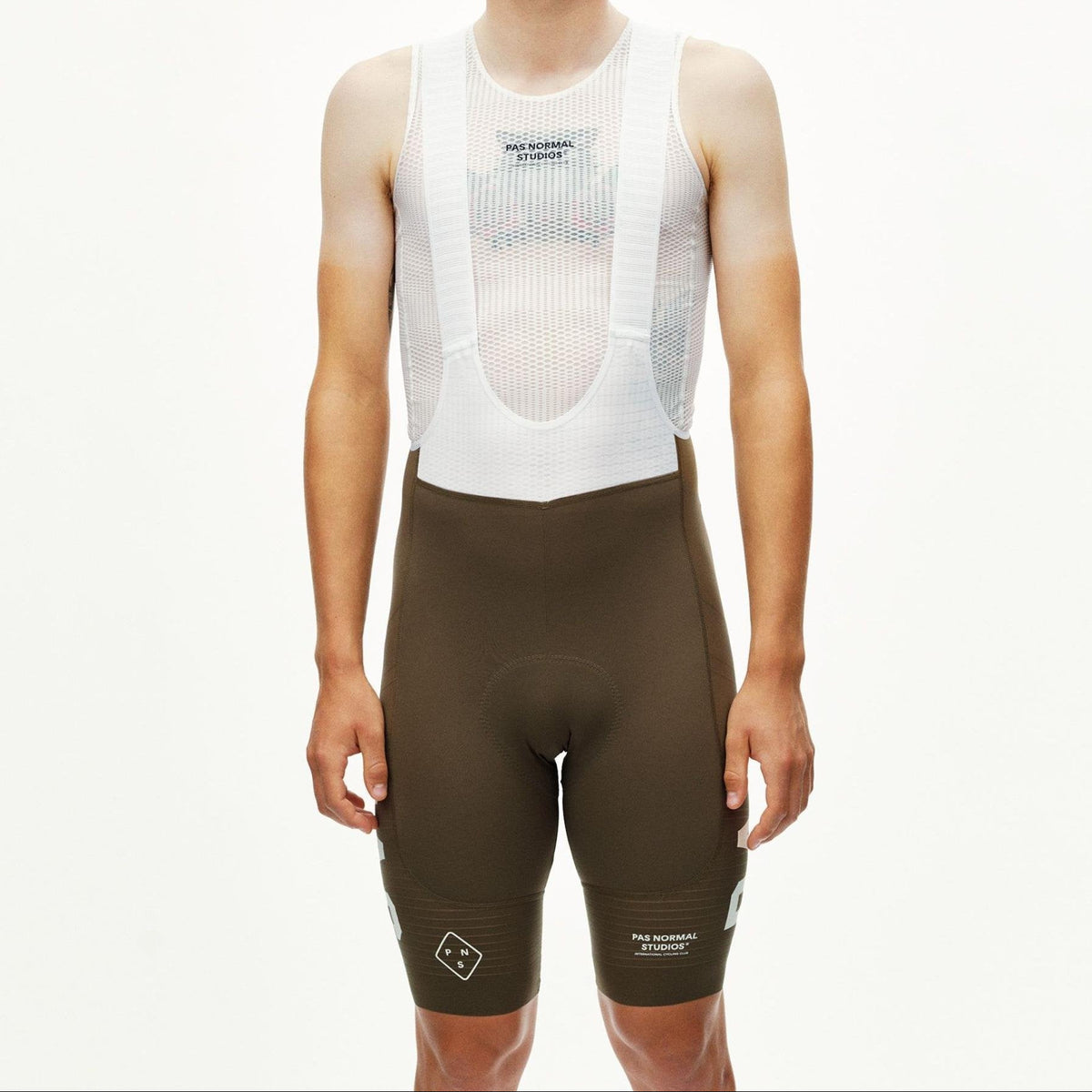 Bib shorts Pas Normal Studios Mechanism Pro - Dark Earth