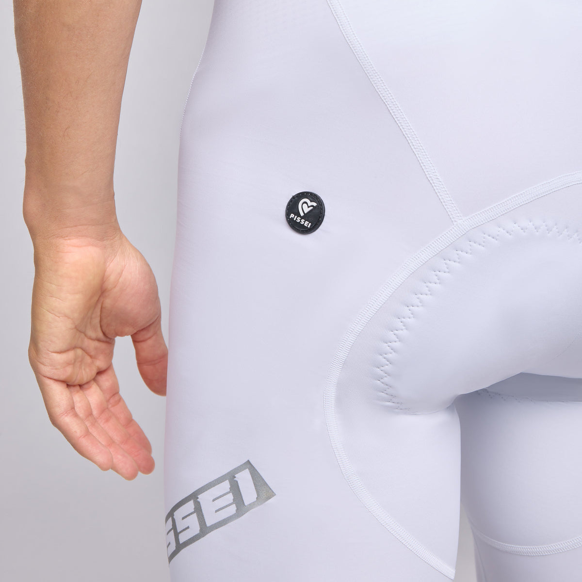 Bib shorts Pissei Thunder - White