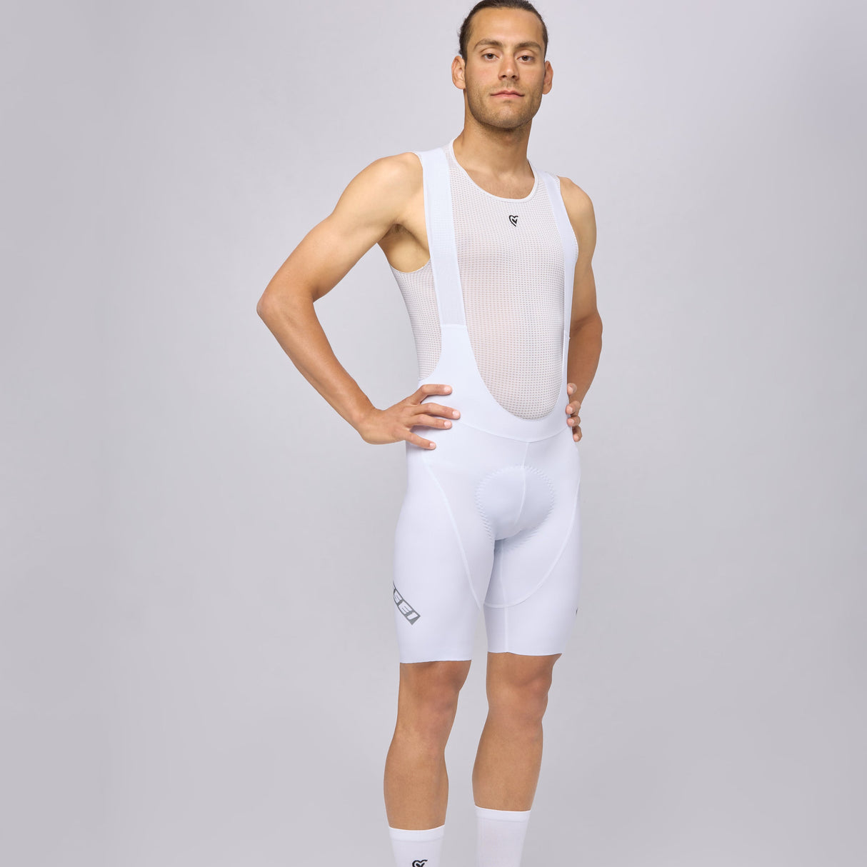 Bib shorts Pissei Thunder - White