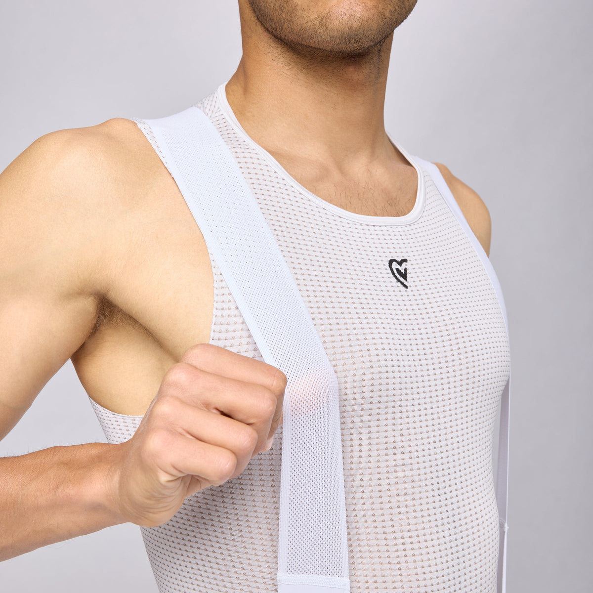 Bib shorts Pissei Thunder - White